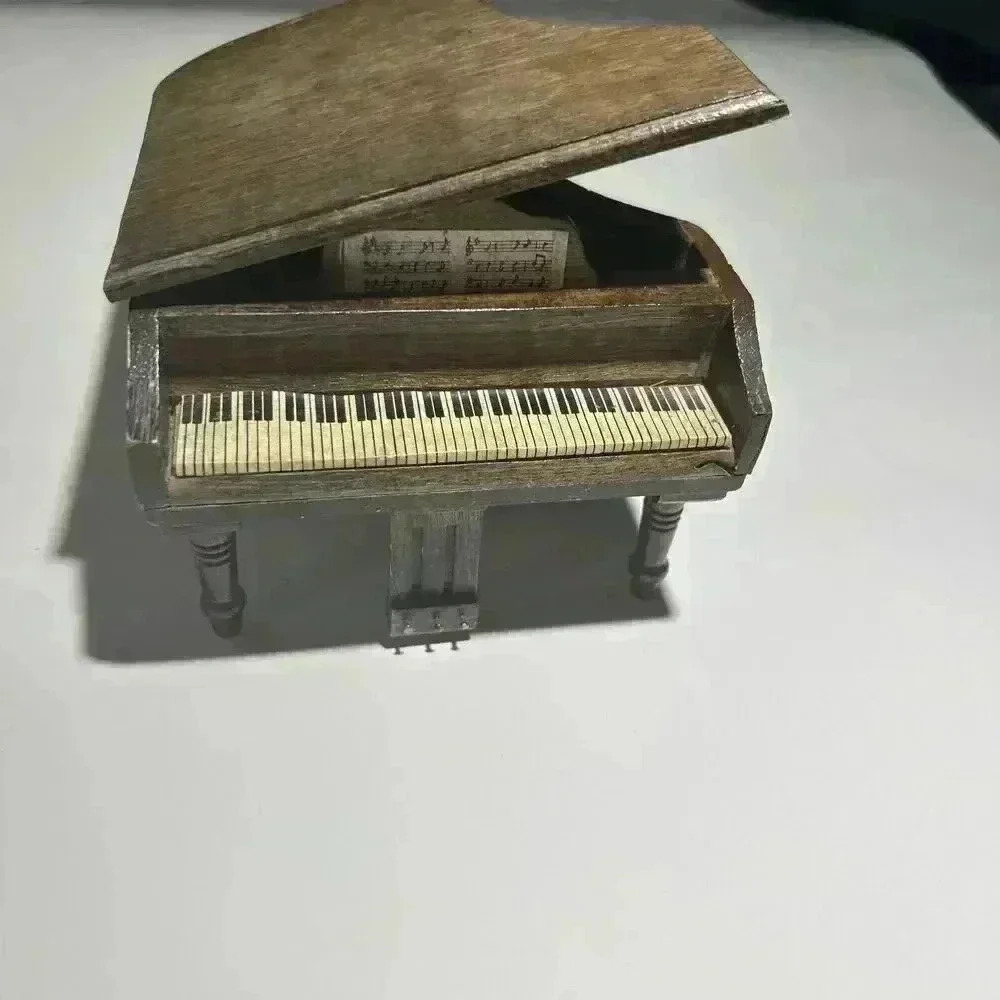 Vintage Wooden Grand Piano Music Box - Picture 2 of 12